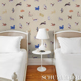 Schumacher Cats Cream Wallpaper