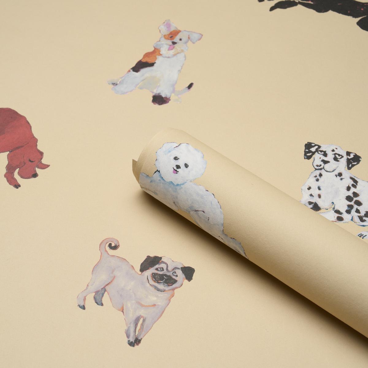 Schumacher Dogs Butter Wallpaper