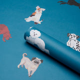 Schumacher Dogs Cerulean Wallpaper