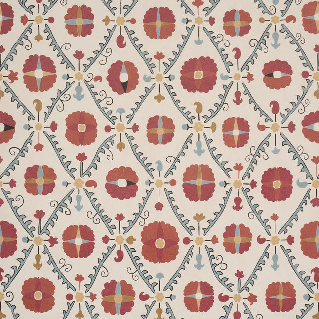 Schumacher Amal Tent Red & Blue Wallpaper