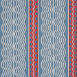 Schumacher Crème Anglaise French Red & Blue Wallpaper