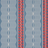 Schumacher Crème Anglaise French Red & Blue Wallpaper