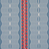 Schumacher Crème Anglaise French Red & Blue Wallpaper