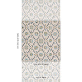 Schumacher Amal Calm Blue/Laurel Green Wallpaper