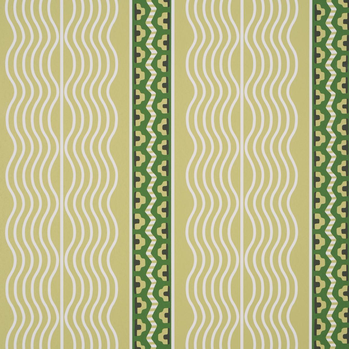 Schumacher Crème Anglaise Juniper Green Wallpaper