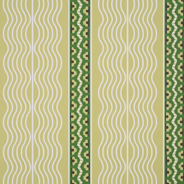 Schumacher Crème Anglaise Juniper Green Wallpaper