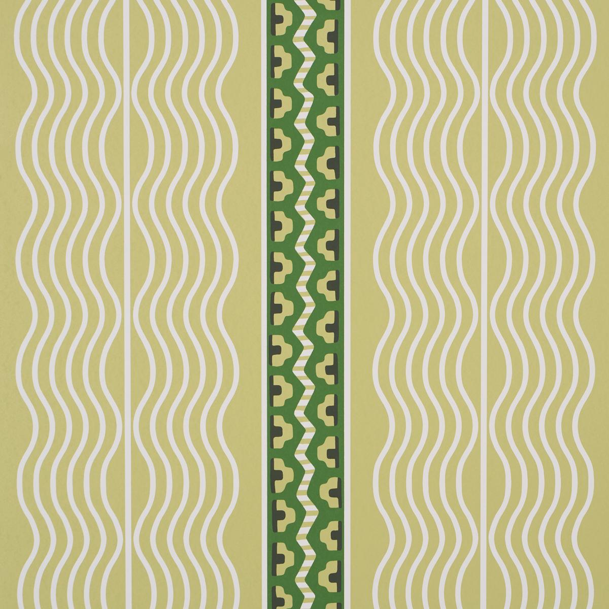 Schumacher Crème Anglaise Juniper Green Wallpaper