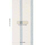 Schumacher Crème Anglaise English Cream/Denim Blue Wallpaper