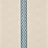 Schumacher Crème Anglaise English Cream/Denim Blue Wallpaper