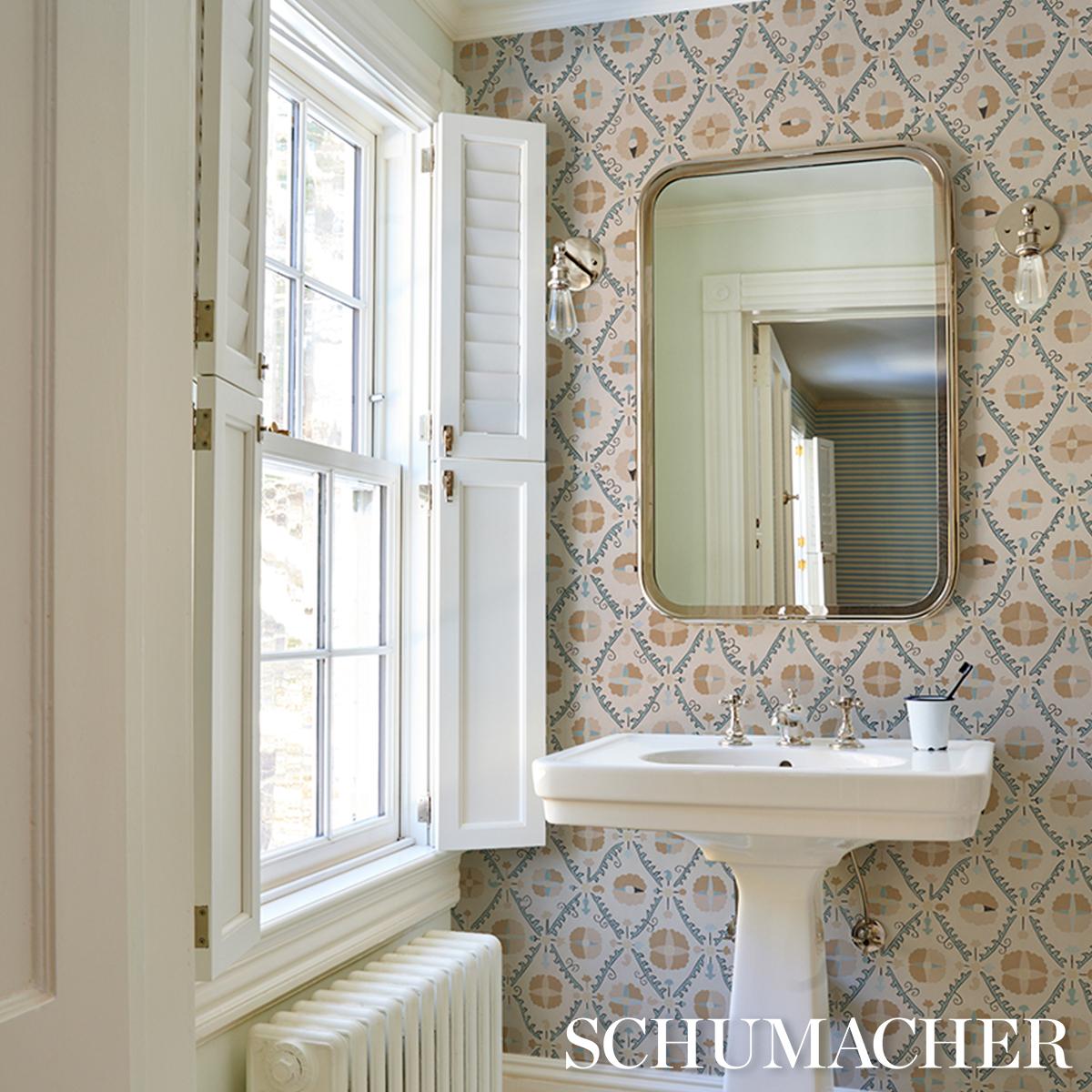 Schumacher Amal Almondine Wallpaper