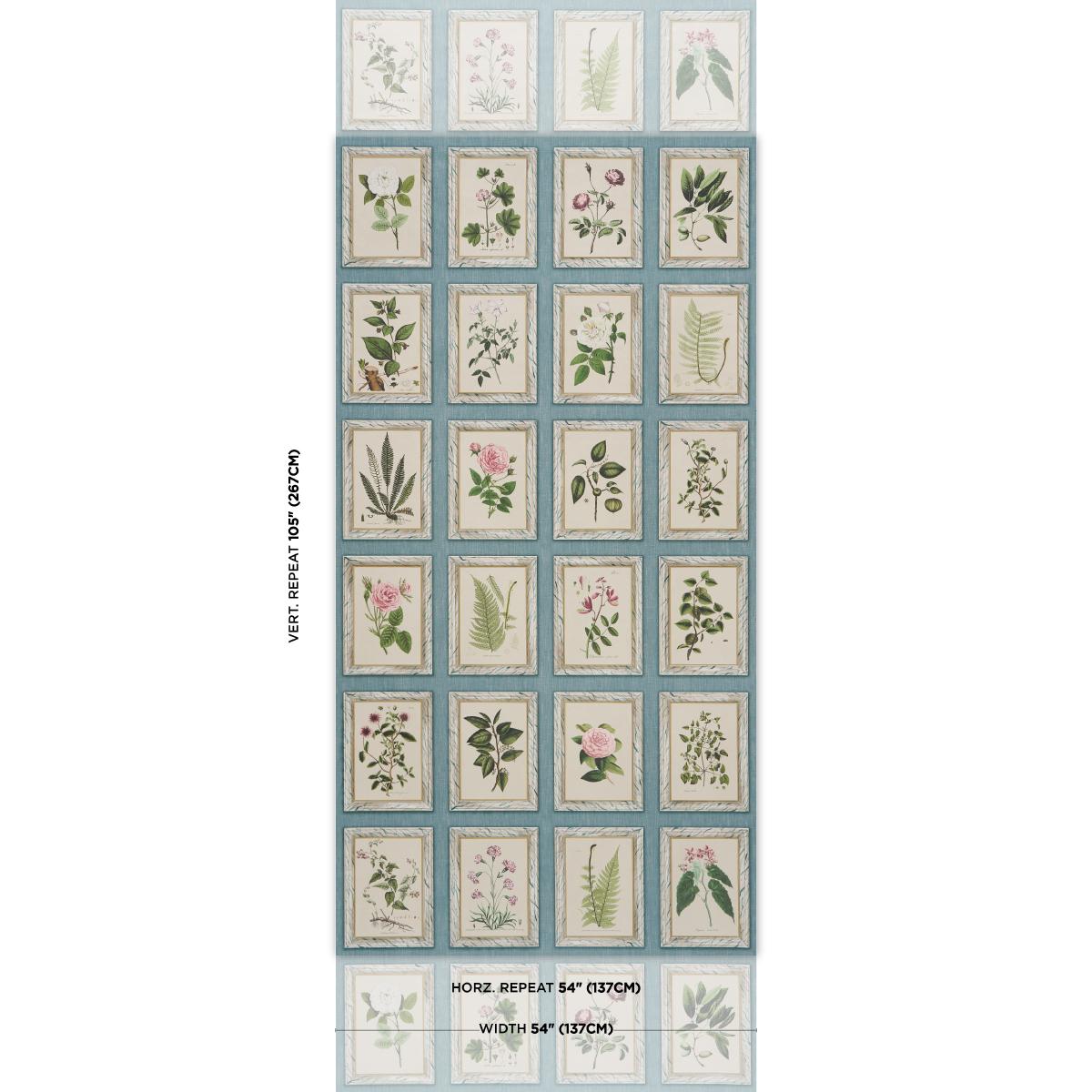 Schumacher Garden'S Trust Porcelain Blue Wallpaper