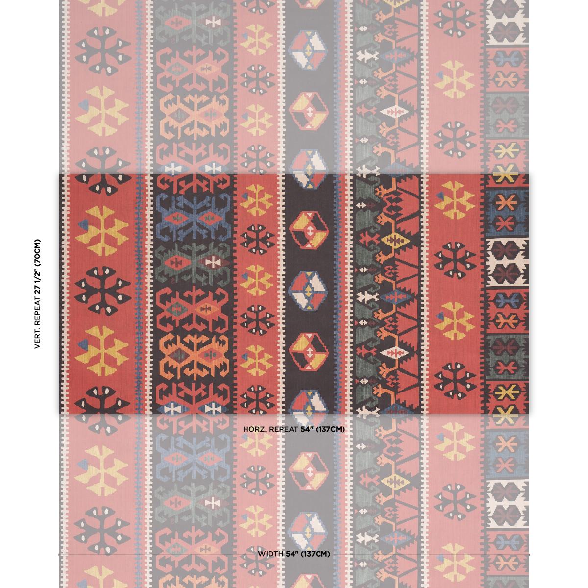 Schumacher Sahane Pomegranate Red Wallpaper