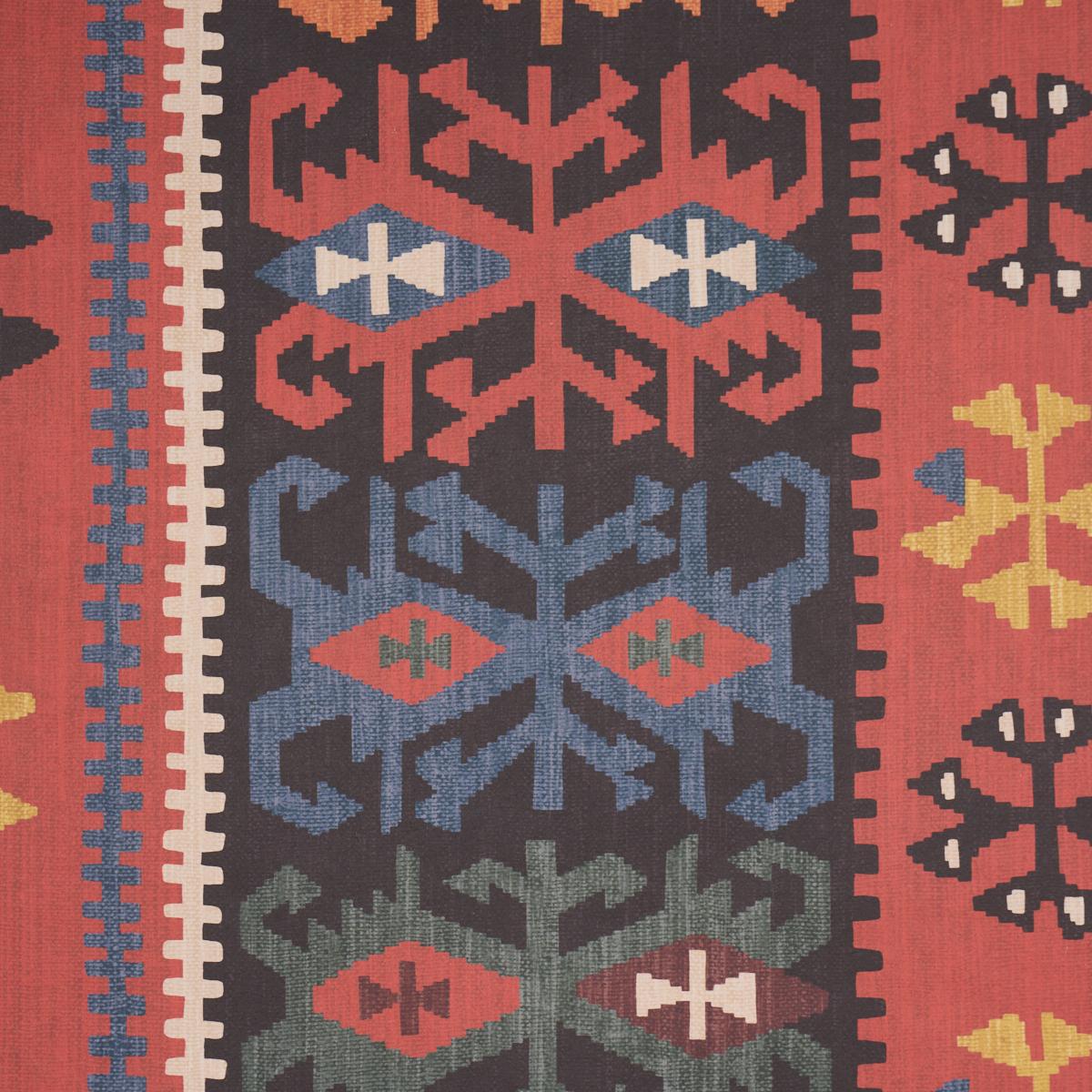 Schumacher Sahane Pomegranate Red Wallpaper