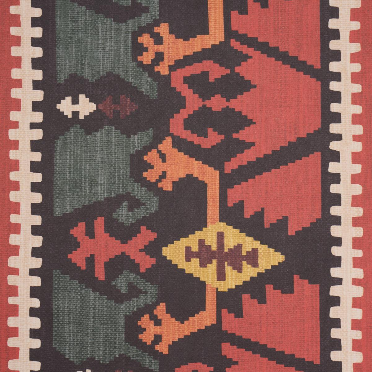 Schumacher Sahane Pomegranate Red Wallpaper