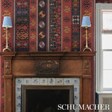 Schumacher Sahane Pomegranate Red Wallpaper