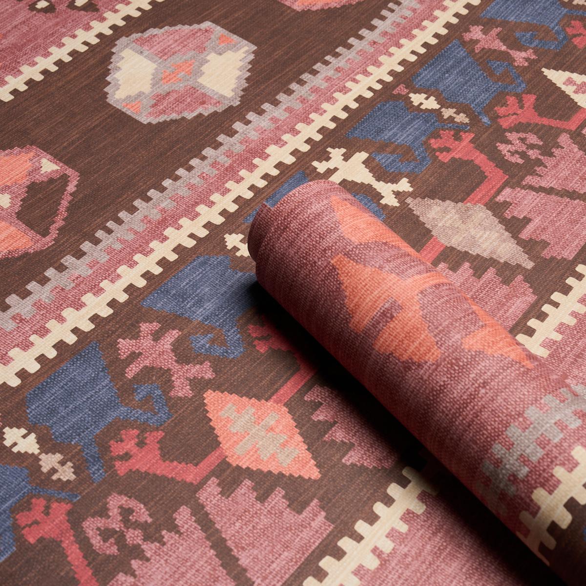 Schumacher Sahane Faded Rust Wallpaper