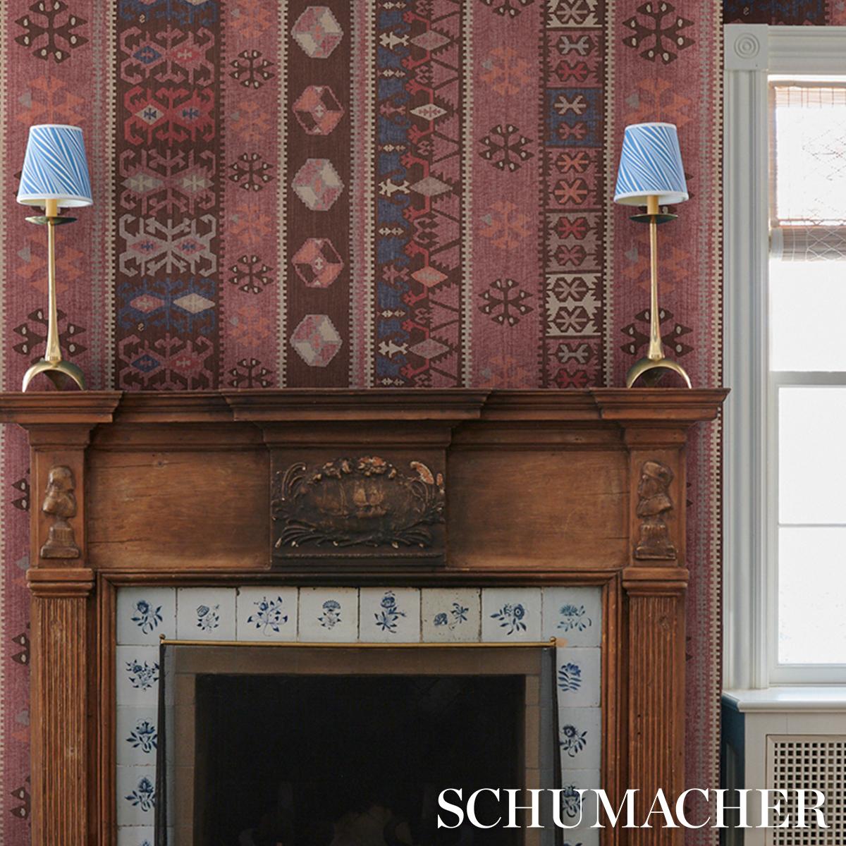 Schumacher Sahane Faded Rust Wallpaper