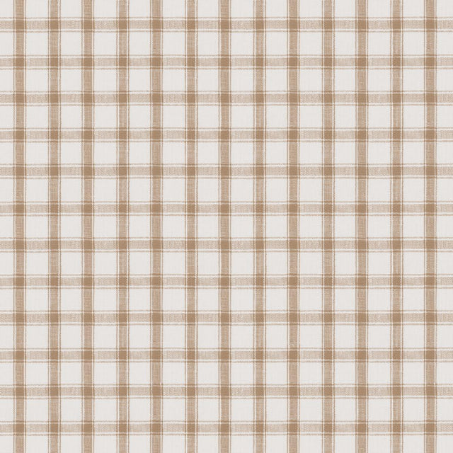 Schumacher Crawford Linen Check Neutral Fabric