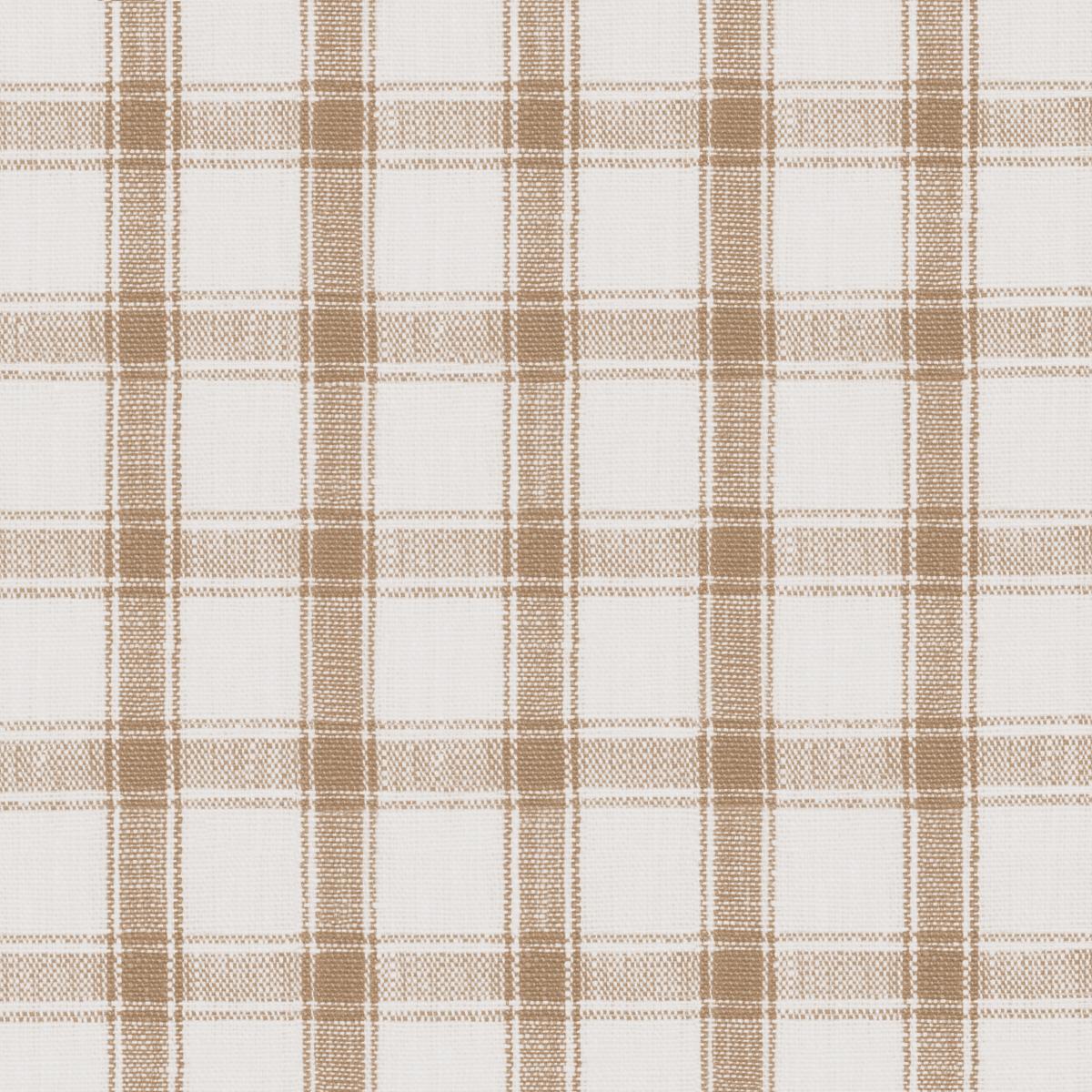 Schumacher Crawford Linen Check Neutral Fabric