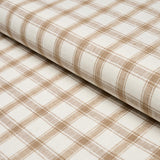 Schumacher Crawford Linen Check Neutral Fabric