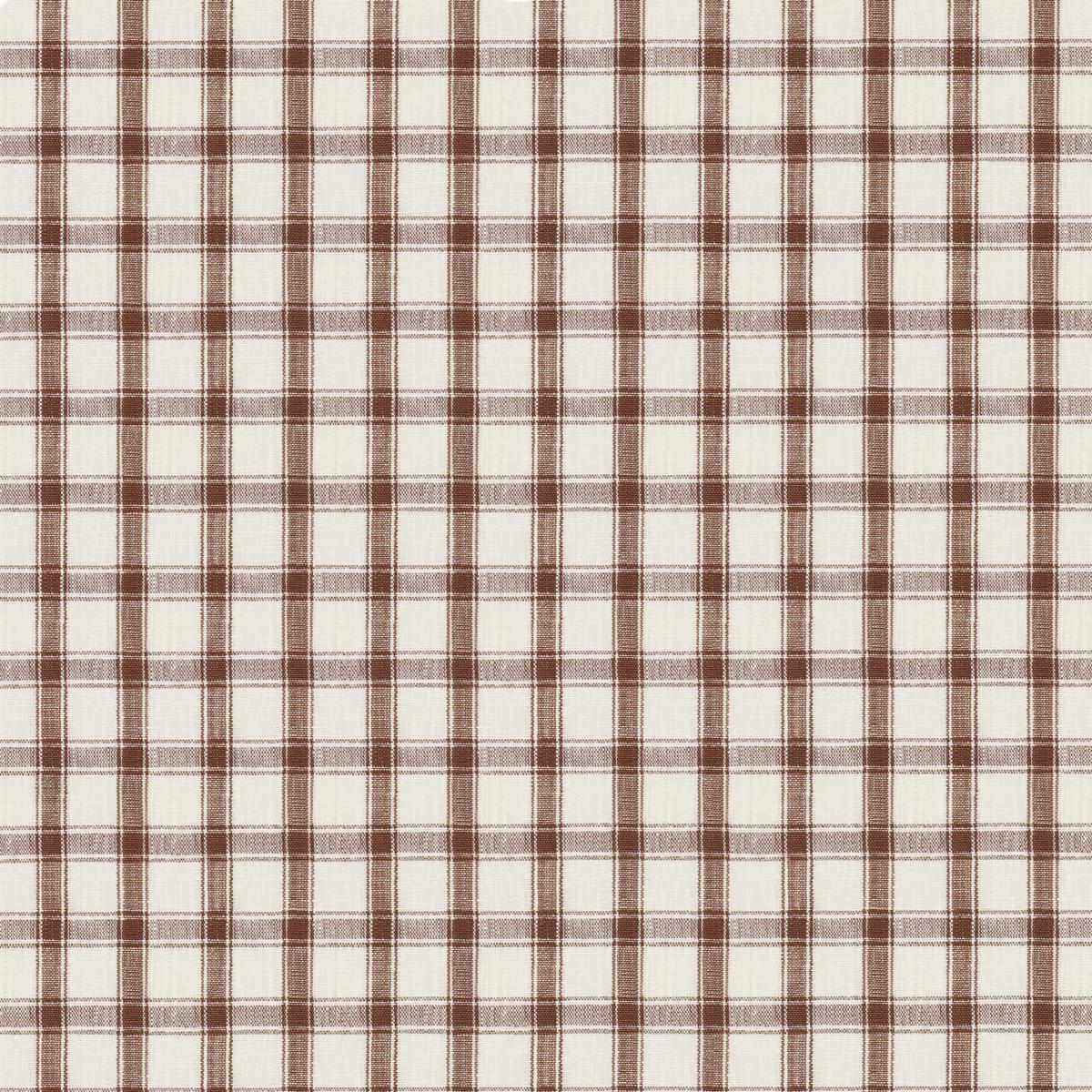 Schumacher Crawford Linen Check Brown Fabric