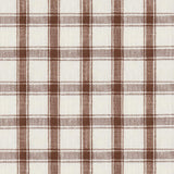 Schumacher Crawford Linen Check Brown Fabric