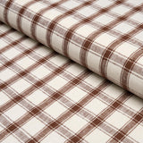 Schumacher Crawford Linen Check Brown Fabric