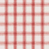 Schumacher Crawford Linen Check Red Fabric