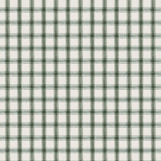 Schumacher Crawford Linen Check Forest Fabric
