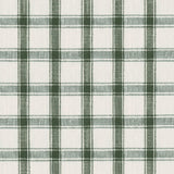 Schumacher Crawford Linen Check Forest Fabric