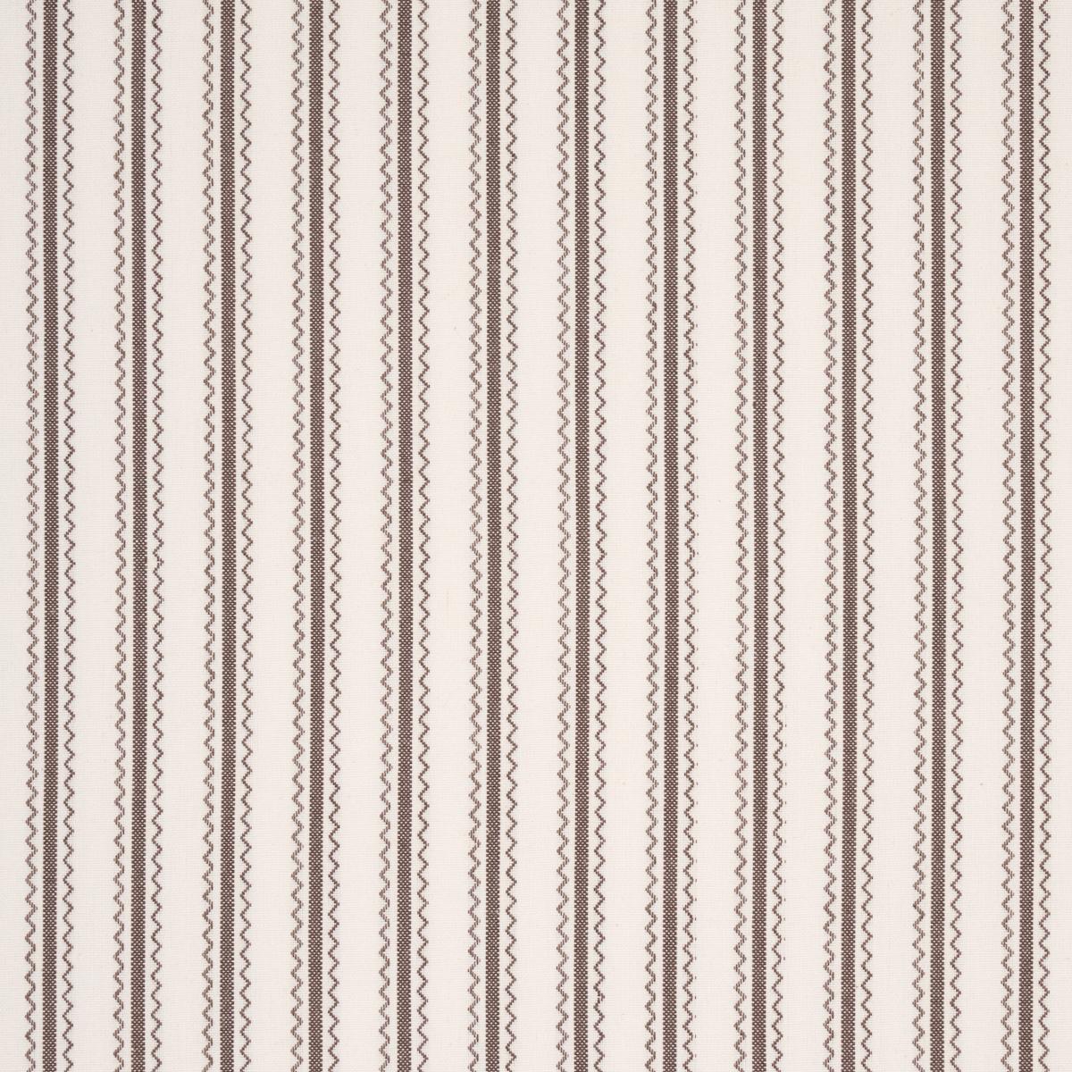 Schumacher Birdie Ticking Stripe Brown Fabric