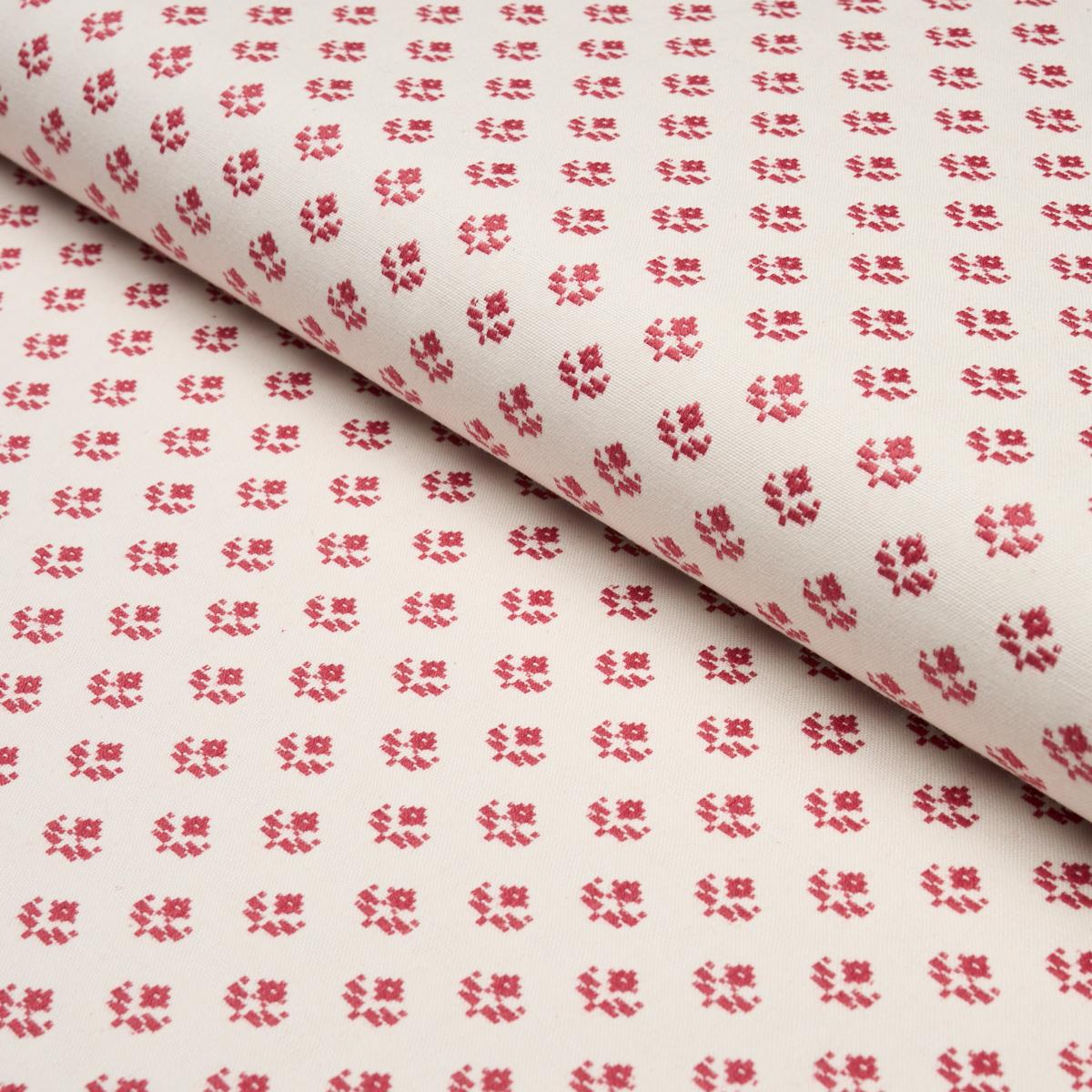 Schumacher Robyn Red Fabric