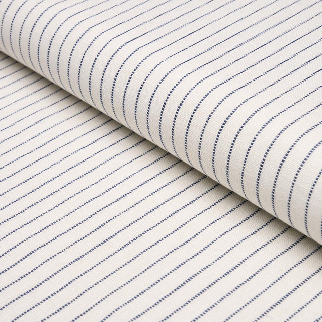 Schumacher Theo Stripe Indigo Fabric