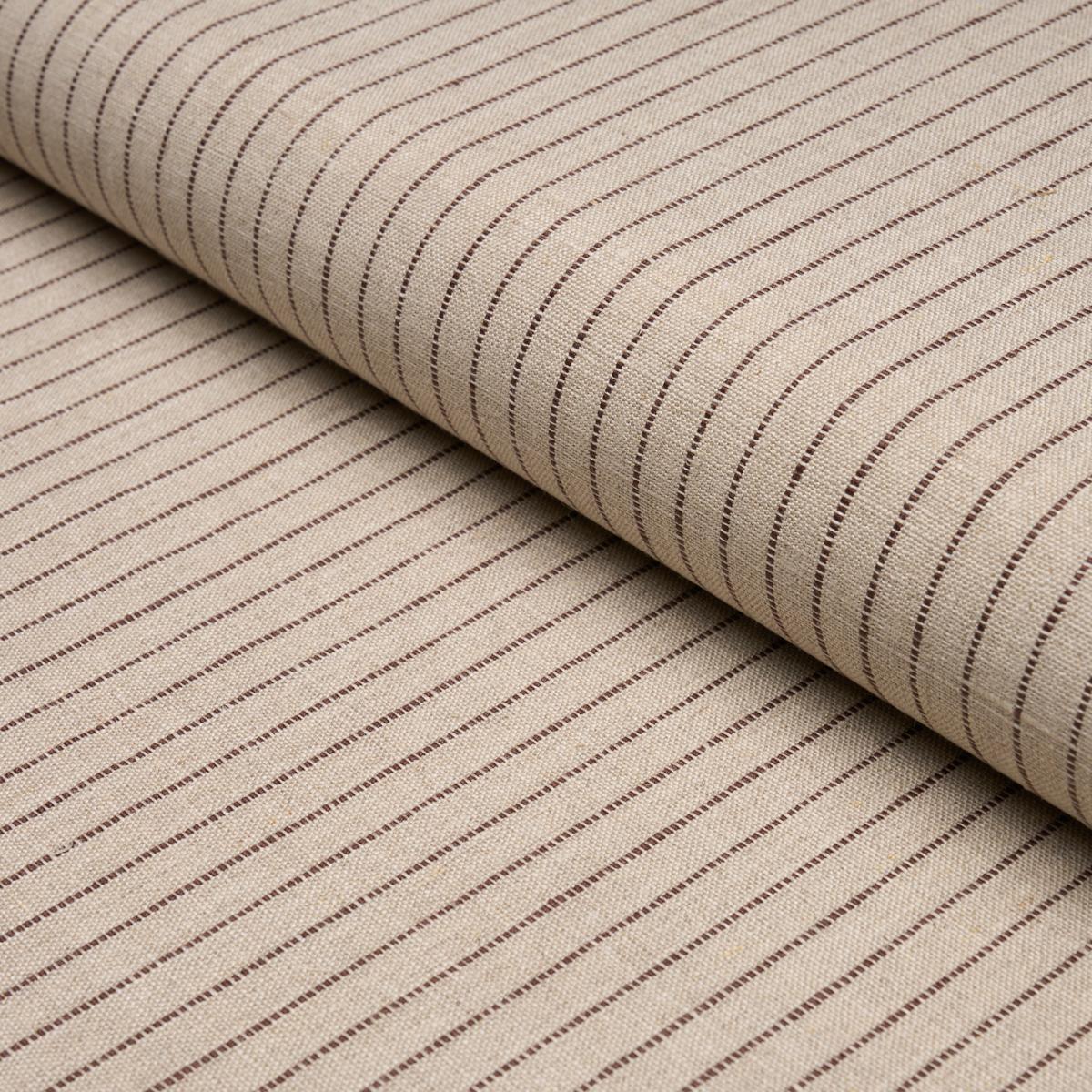 Schumacher Theo Stripe Brown Fabric