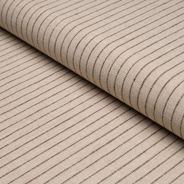 Schumacher Theo Stripe Brown Fabric