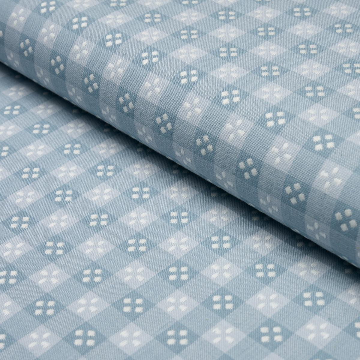 Schumacher Kit Plaid Sky Fabric
