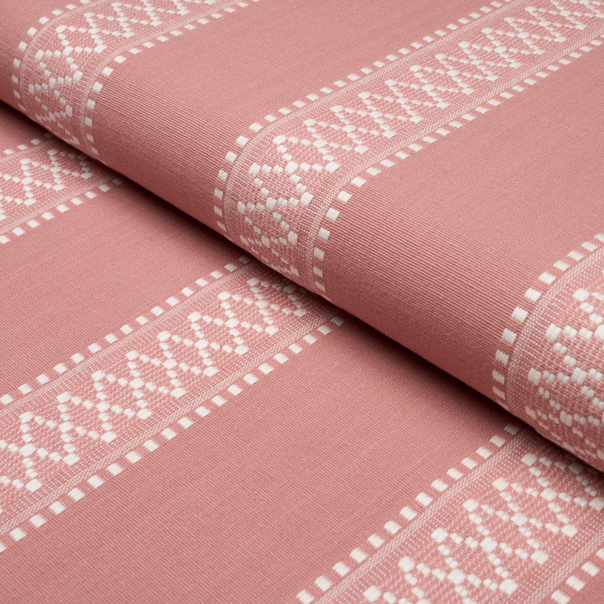 Schumacher Shannon Stripe Pink Fabric