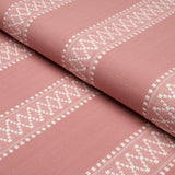Schumacher Shannon Stripe Pink Fabric