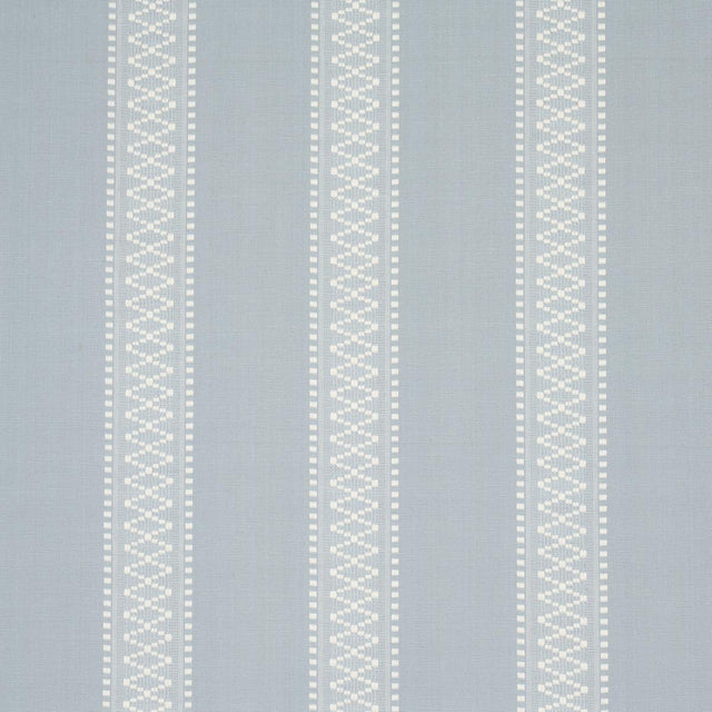 Schumacher Shannon Stripe Sky Fabric