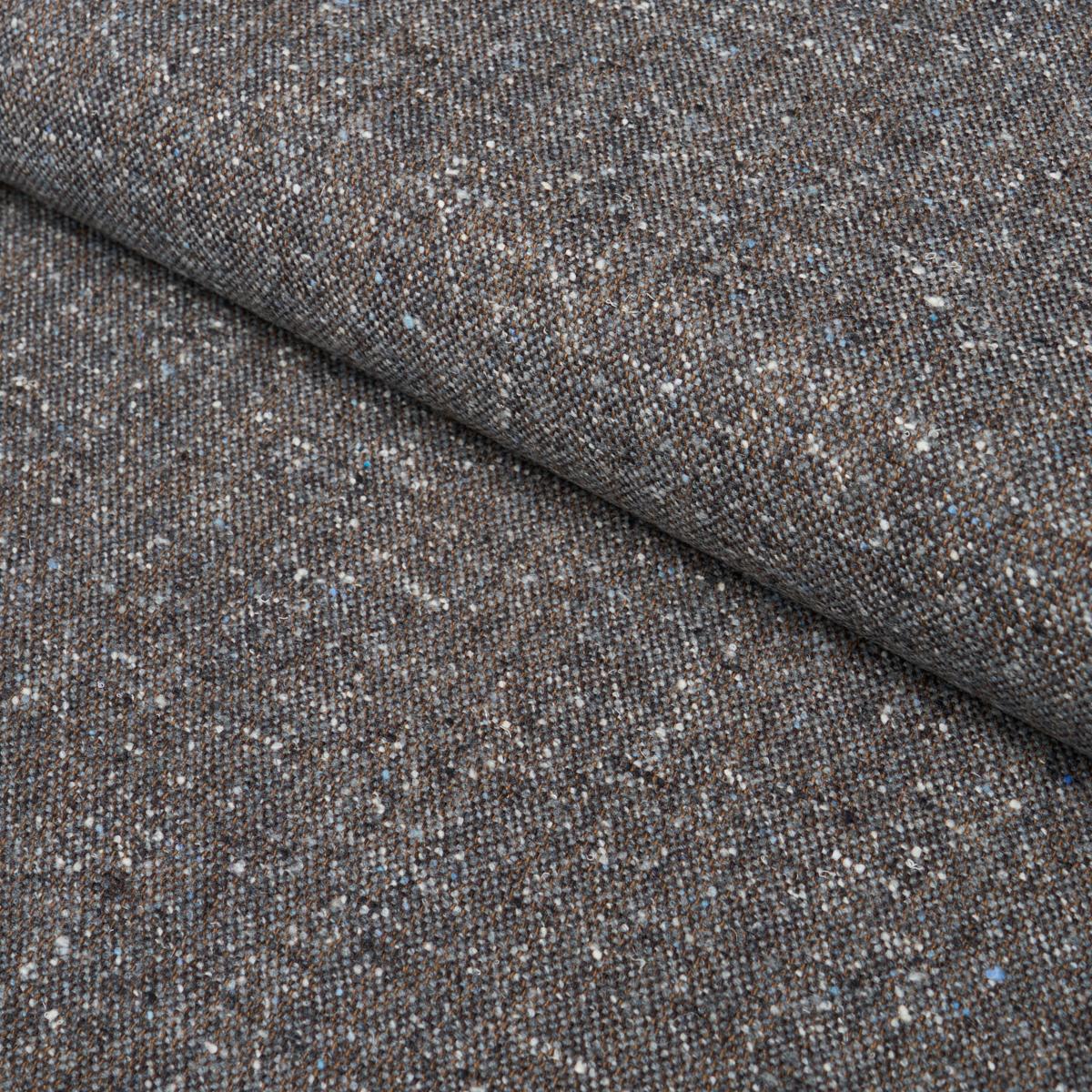 Schumacher Clarke Donegal Wool Blend Dark Grey Fabric