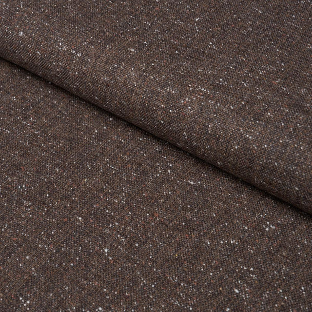 Schumacher Clarke Donegal Wool Blend Dark Brown Fabric