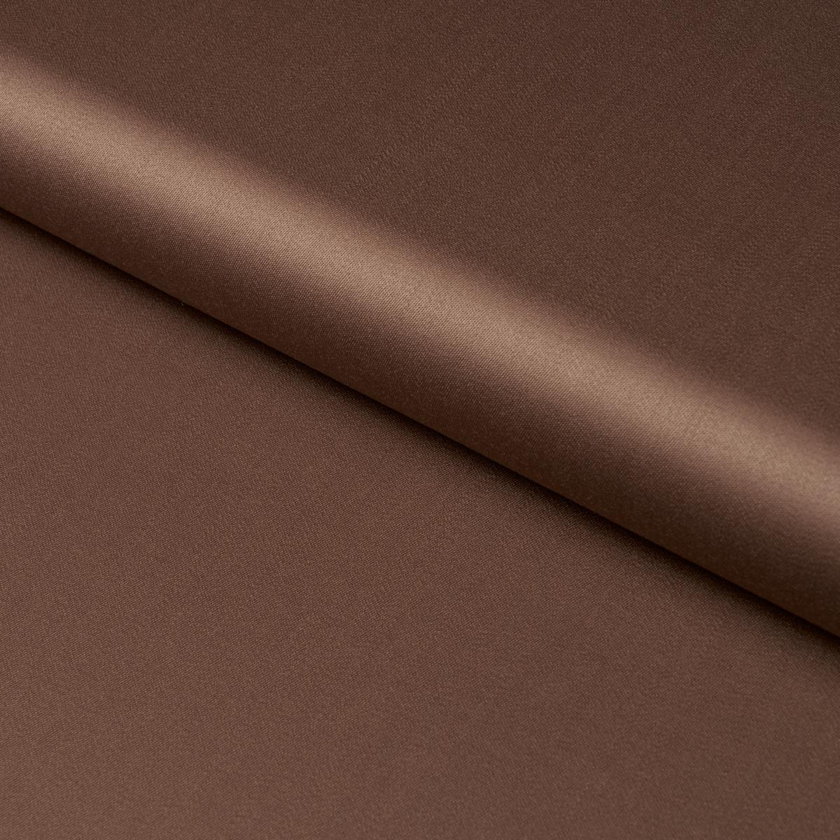 Schumacher Donovan Merino Wool Sateen Brown Fabric