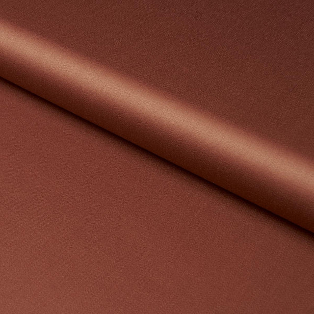 Schumacher Donovan Merino Wool Sateen Rust Fabric