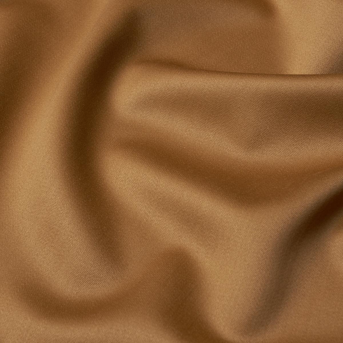 Schumacher Donovan Merino Wool Sateen Caramel Fabric