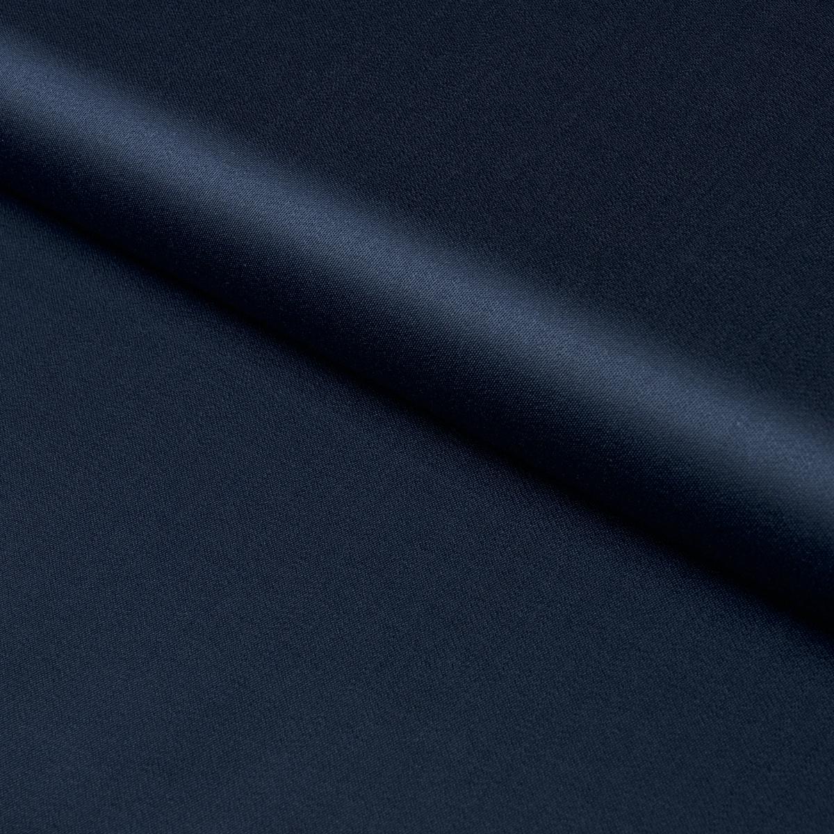 Schumacher Donovan Merino Wool Sateen Navy Fabric