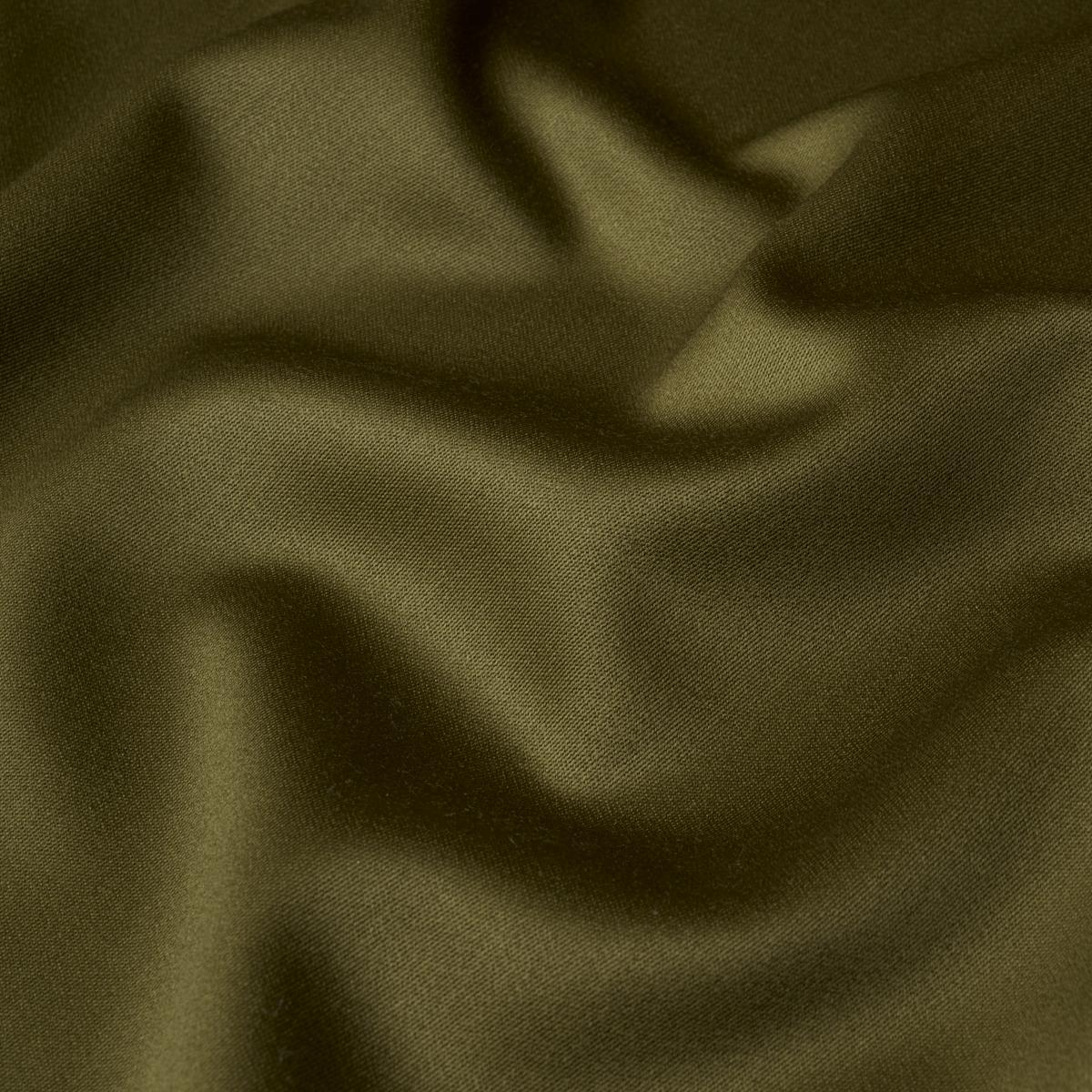 Schumacher Donovan Merino Wool Sateen Olive Fabric