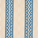 Schumacher Crème Anglaise English Cream/Denim Blue Fabric