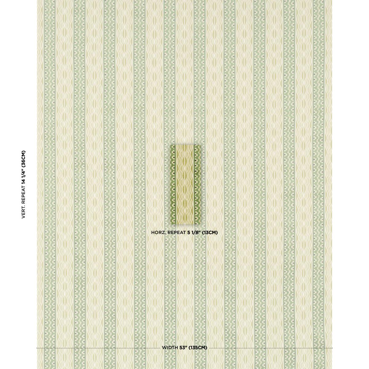 Schumacher Crème Anglaise Juniper Green Fabric