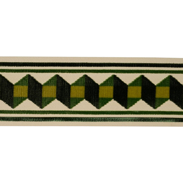 Schumacher Jilly Velvet Tape Pear Green Fabric
