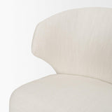 Mercana Niles 22.5L x 24.5W x 32H Cream Fabric Seat W/ Dark Brown Wooden Legs Wingback Dining Chair